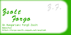 zsolt forgo business card